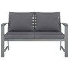 vidaXL Garden Lounge Set Grey Solid Acacia Wood Medium Hardwood - 4 of 4