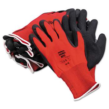 North Safety NorthFlex Red Foamed PVC Gloves, Red/Black, Size 10/X-Large, 12 Pairs