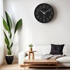 REGALWOVEN Plastic Classic Simple Battery Powered Silent Wall Clock 12 x 12 x 1.8 Inches - 3 of 4
