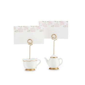 Kate Aspen Miniature Tea Time Whimsy Place Card Holder (Set of 6) | 25337NA