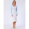 INSPIRE CHIC Women's Elegant Long Sleeve Knit Open Front Crop Bolero Shrug - 4 of 4