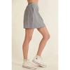Slickblue Pinstripe Mini Skirt with Banded Front Waist – S/M/L – Loose Fit, Side Pockets & Slit, Color Options - 4 of 4