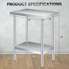 Stainless Steel Workbench, Commercial Kitchen Workbench with Adjustable Bottom Shelf, Suitable for Restaurants, Hotels, Garages, Indoors and Outdoors - 2 of 4