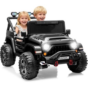 24V Ride on Toys for Kids, 2 Seater Electric Ride on Car w/Remote Control, 4 Powerful Motors, 4WD/2WD, 3 Speeds, Led Lights - 1 of 4