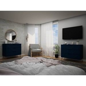 Set of 2 Rockefeller 3 Drawer Dresser - Manhattan Comfort - 1 of 4