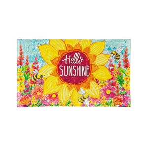 Evergreen Hello Sunshine Embossed Indoor Outdoor Doormat Home Decor - 1 of 2