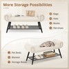 Arceso End of Bed Bench, Modern Bedroom Upholstered Shoe Benches, Ottoman with Metal Frame and Solid Shelf for Bedroom, entryway, Living Room，Foyer - 4 of 4