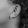 Black Bow Jewelry Blue & White Diamond Tear Rhodium Plated Sterling Silver Post Earrings - 3 of 4