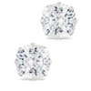 SHINE by Sterling Forever Sterling Silver Cushion Cut Prong Set Stud Earrings - 2 of 4