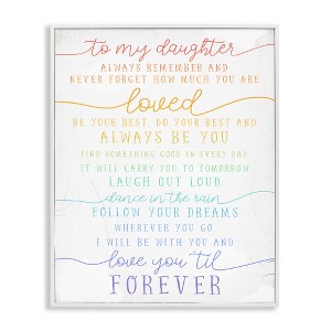 Stupell Industries My Daughter Love You Forever Framed Giclee Art, White, 11" x 14" - 1 of 4