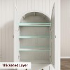 72" Tall Arched Kitchen Pantry Cabinet, Farmhouse Wood Pantry Storage Cabinet with Drawers, Door, Freestanding Versatile Pantry Cabinets - 3 of 4
