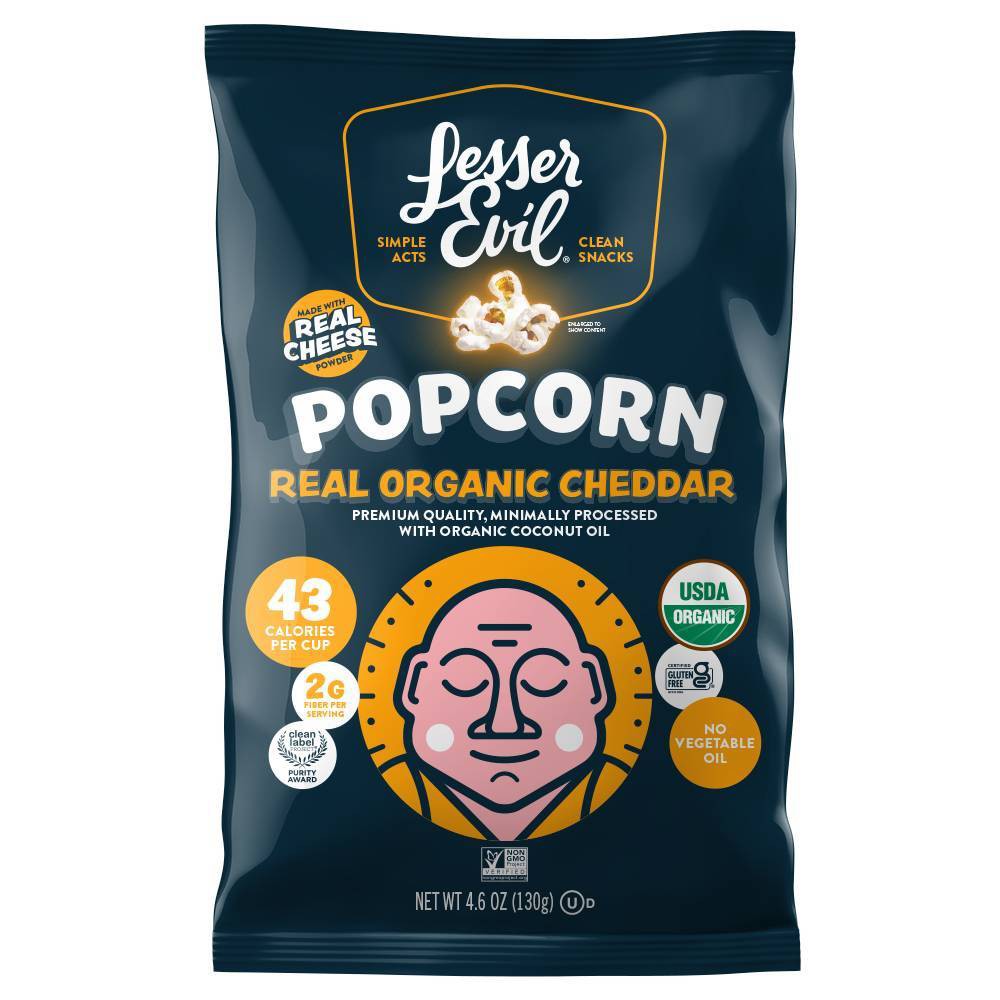 LesserEvil Popcorn Cheddar - 4.6oz