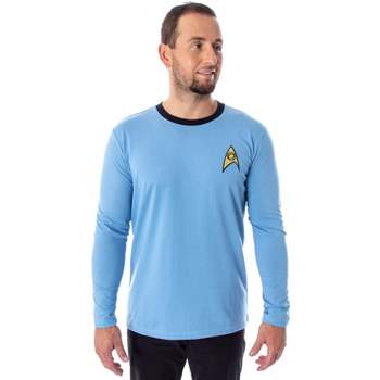 Star Trek The Original Series Men's Costume Long Sleeve Shirt - Kirk, Spock