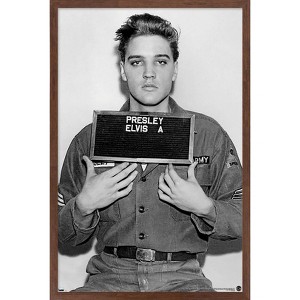 Trends International Elvis Presley - Army Enlisting Framed Wall Poster Prints - 1 of 4