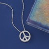 Ross-Simons 0.10 ct. t.w. Diamond Peace Sign Pendant Necklace in Sterling Silver - 3 of 4