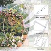 Artloge Large Heavy Duty Round Wedding Arch Double Layer Metal Backdrop Stand with Thickend Square Tubes for Wedding Garden Outdoor Party Decoration - 4 of 4
