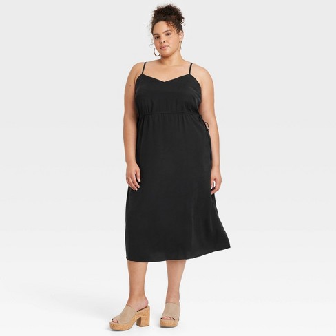 Women's Sandwash Cami Maxi Tank Dress - Universal Thread™ Black 3x : Target