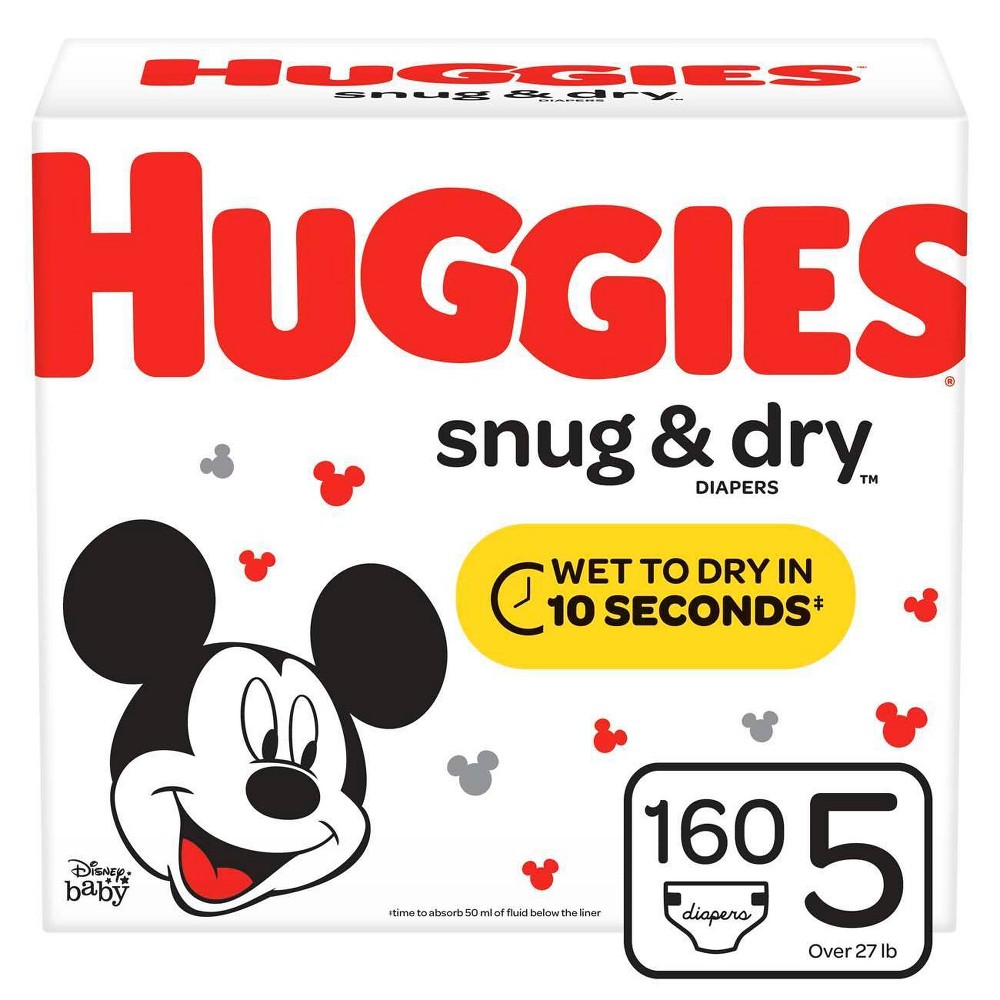 UPC 036000365481 product image for Huggies Snug & Dry Diapers - Size 5 (160ct) | upcitemdb.com