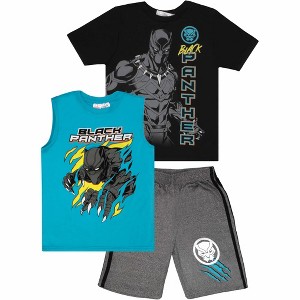 Marvel Avengers Big Boys Short Sleeve T-Shirt, Tank Top and Shorts 3-Piece Set - 1 of 4