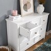 SEVOBAL Utility Storage Cabinets Modern 7 Drawer Dresser with Smooth Metal Slides and Anti-Tipping Device for Bedroom, White, 47.25"*15.75"*33.66" - 2 of 4