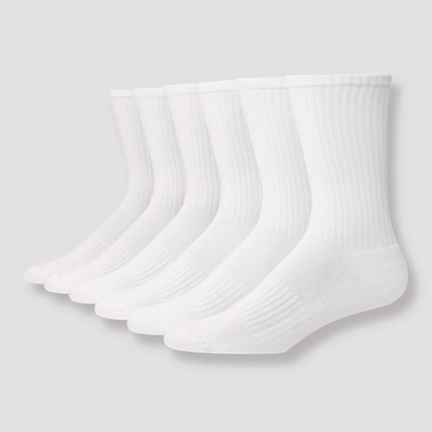 Hanes Double Tough Men's Crew Socks, Max Cushion, 6-Pairs