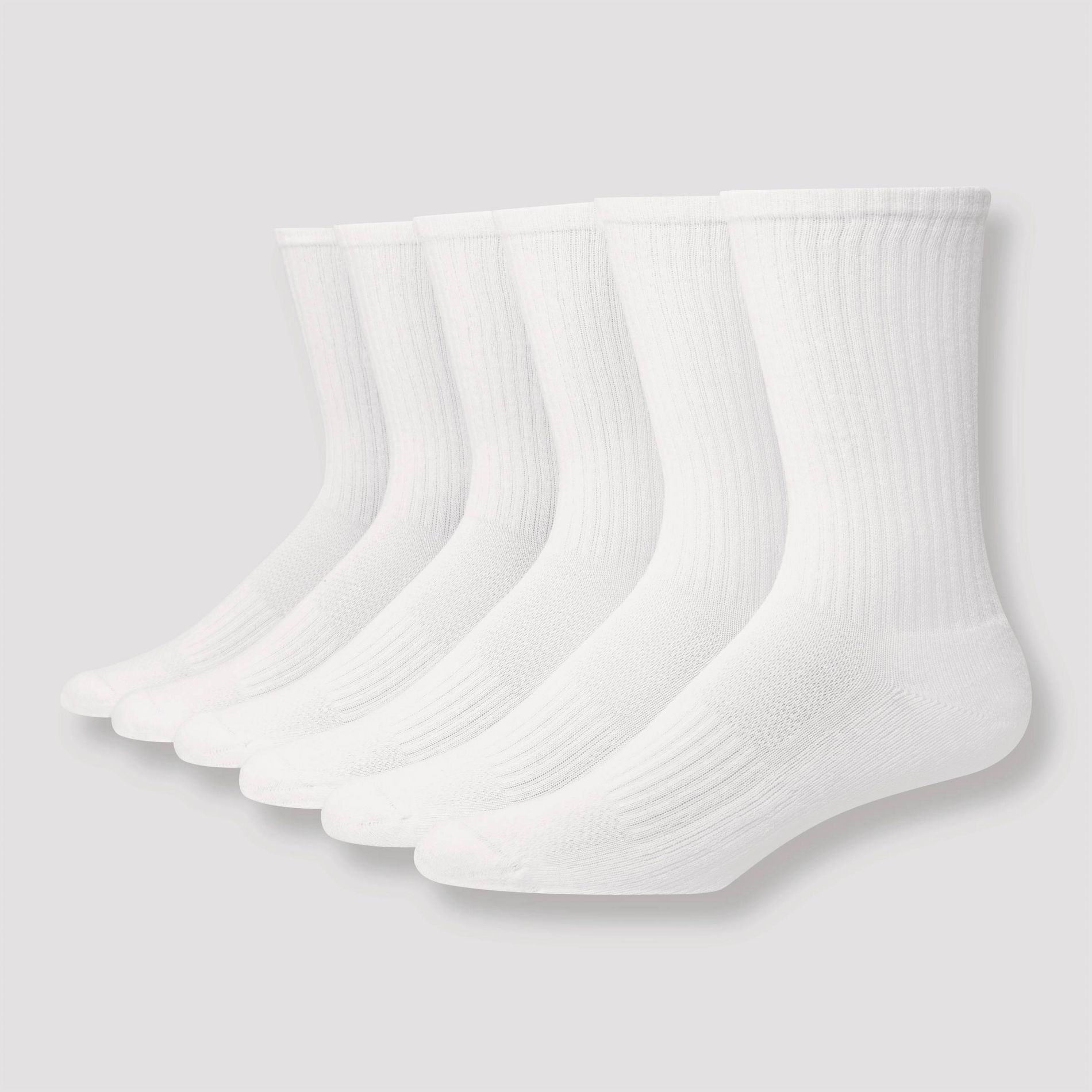 Men's Hanes Moves Premium Performance Cushioned Crew Socks 6pk - 6-12