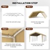 Carport Replacement Canopy Cover – Heavy-Duty Waterproof, UV & Wind-Resistant PE Fabric - 4 of 4