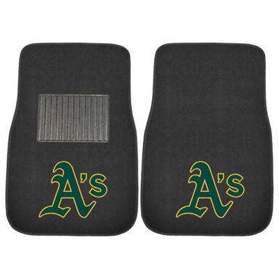 MLB Oakland Athletics Embroidered Car Mat Set - 2pc