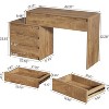 Tribesigns Computer Desk with 5 Drawers,  Wood Executive Desk with File Cabinet and Printer Stand for Home Office, Small Spaces - 3 of 4
