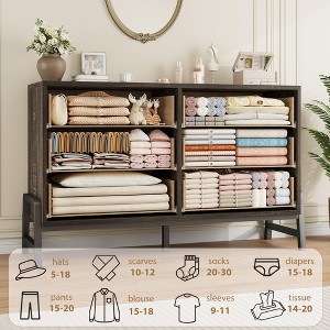 4 Dresser for Bedroom, 38.6" Tall Dresser, Tall Drawer with Storage Freestanding, Wooden Closet Storage Chest for Living Room - 1 of 4