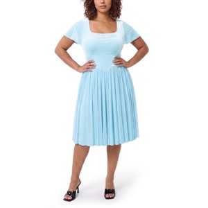 Torrid Women's Plus Size Retro Chic Flocked Mesh & Velour Dress : Target