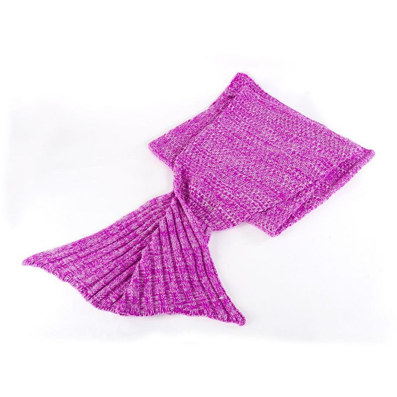 Kitchen + Home Mermaid Tail Blanket - Mermaid Pattern Knitted Throw for Adults and Kids - 72, 1 of 5