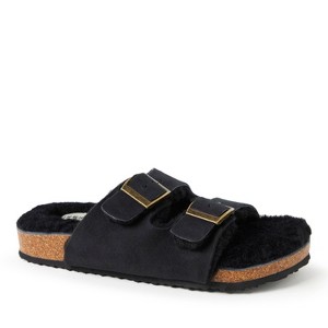 Fireside by Dearfoams Women's Tamworth Genuine Shearling Double Band Sandal - 1 of 4