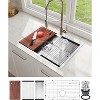 24" x 18" x 9" Drop-In Stainless Steel Single Bowl Kitchen Sink | Modern Top Mount Workstation Sink with Pull-Down Faucet & Accessories - 3 of 4