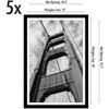 Americanflat 12x18 Poster Frame - Set of 5 - Use as 11x17 Frame with Mat or 12x18 Frame Without Mat - Galleria Collection - Black - 2 of 4