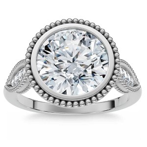 Pompeii3 2 1/5Ct Diamond Luna Lab Created Engagement Ring White, Yellow or Rose Gold - 1 of 4