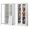 Mlezan Display Cabinet: Glass Doors, 4 Adjustable Shelves, Locking Case. Ideal for Home, Office, or Clinic. Assembly Required. - 3 of 4