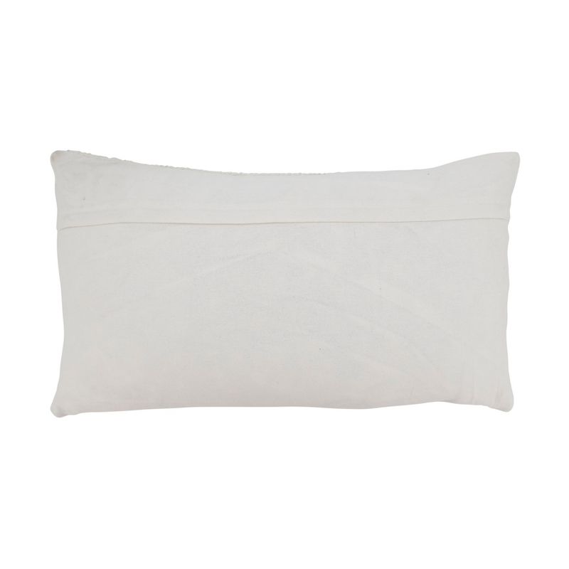 Saro Lifestyle Modern Minimalist Striped Poly Filled Throw Pillow, Beige, 16"x24", 2 of 4
