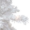 Northlight 7.5' Pre-Lit Flocked White Spruce Artificial Christmas Tree - Clear Lights - 4 of 4