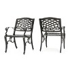 GDFStudio Prague Outdoor Cast Aluminum Dining Chairs (Set of 2) - 2 of 4