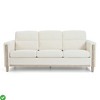 79.5" Beige Sofa Couch Modern 3-Seater Sofa with Cushions Armrest Side Pocket for Living Room Home Office Apartment - 3 of 4