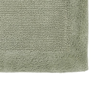 Dark Sage Cotton Tufted 18" x 20" Toilet Lid Cover