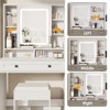 Makeup Vanity Desk with  Mirror, Lights, Power Outlet, Chair & Jewelry Cabinet - 4 of 4