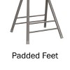 Trademark Home Heavy-Duty 24-Inch Folding Stools with Padded Seats, White, Set of 4 - 4 of 4