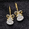 Ross-Simons Two-Tone Sterling Silver Bell Drop Earrings With Diamond Accents - 3 of 4