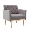 LOVMOR Modern Accent Chair w/Rose Golden feet & Upholstered,leisure single sofa for Living Room Bedroom Office - 4 of 4