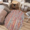 Braided Printed Machine Washable Rug with Rubber Backing for Living Room Non-Slip Dining Room Rug Foldable Contemporary Accent Rug - 3 of 4