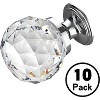attop 10 Pack Clear Crystal with Chrome Plated Drawer Knobs - 2 of 4