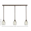 Toltec Lighting Any 3 - Light Chandelier in  Bronze with 5" Natural Fusion Shade - 2 of 2