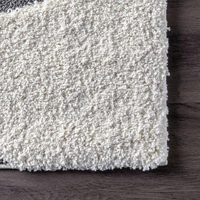 Reversible Beige Shag Rectangular Area Rug with Easy Care